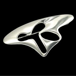Georg Jensen Sterling Silver “Amoeba”Modernist Brooch by Henning Koppel